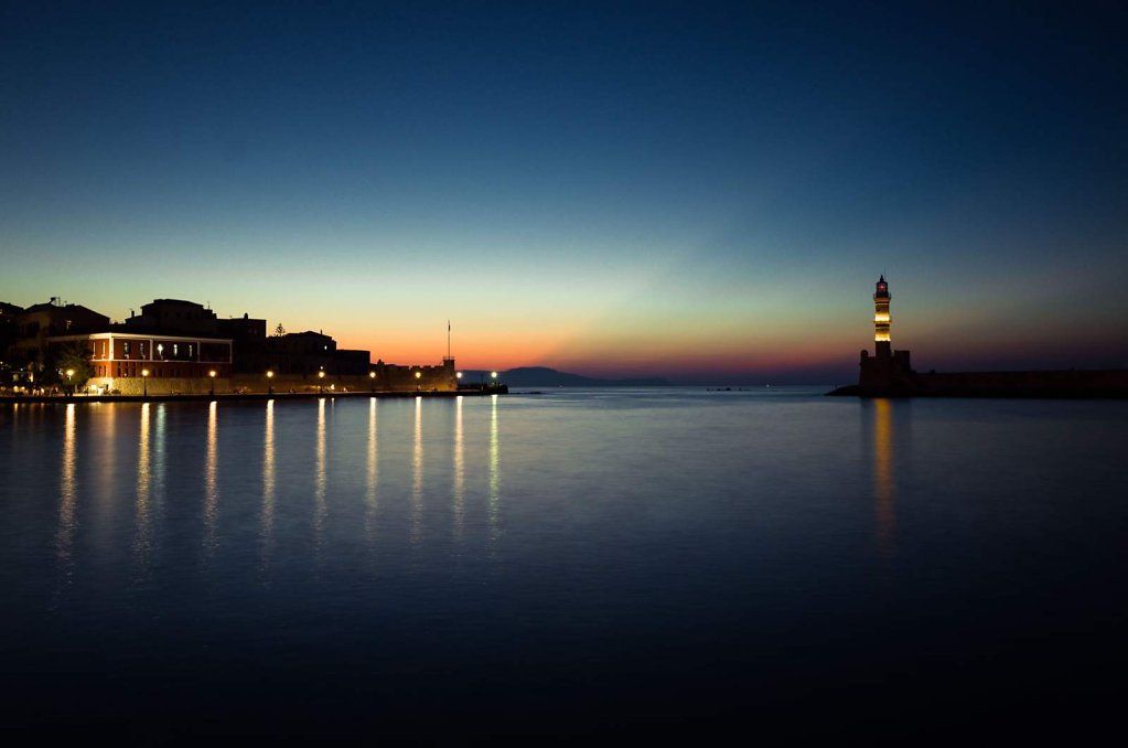 Port and lighthouse in Chania