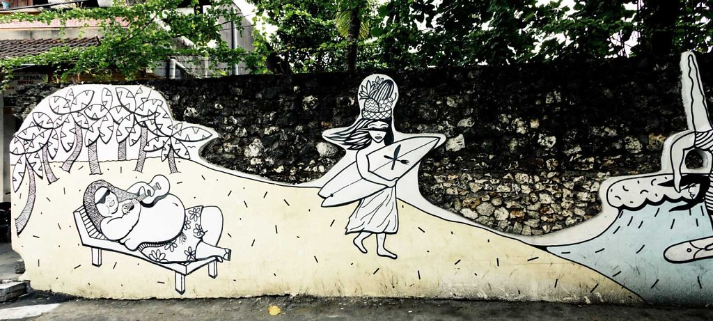 Surfer grafitti, Bali